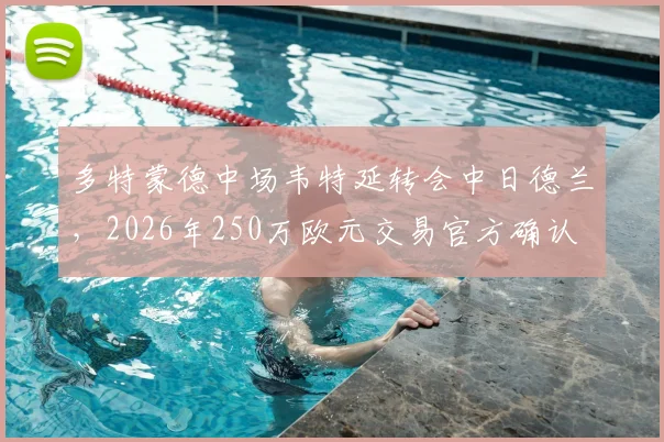 多特蒙德中场韦特延转会中日德兰，2026年250万欧元交易官方确认
