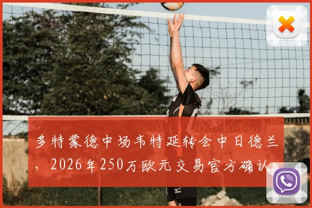 多特蒙德中场韦特延转会中日德兰，2026年250万欧元交易官方确认
